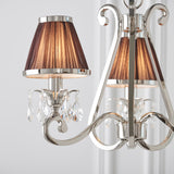 INTERIORS 1900  Oksana Nickel 3Lt Pendant & Chocolate Shades