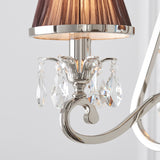 INTERIORS 1900  Oksana Nickel 3Lt Pendant & Chocolate Shades