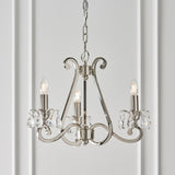 INTERIORS 1900  Oksana Nickel 3Lt Pendant & Chocolate Shades