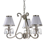 INTERIORS 1900 Oksana Nickel 3Lt Pendant & White Shades