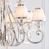 INTERIORS 1900 Oksana Nickel 12Lt Pendant & White Shades