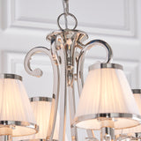 INTERIORS 1900 Oksana Nickel 12Lt Pendant & White Shades