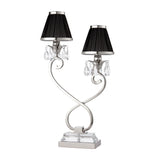 INTERIORS 1900 Oksana Nickel Twin Table & Black Shades