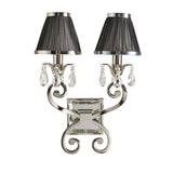 INTERIORS 1900 Oksana Nickel Twin Wall & Black Shades