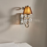 INTERIORS 1900 Oksana Nickel Single Wall Light & Chocolate Shade