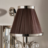 INTERIORS 1900 Oksana Nickel Single Wall Light & Chocolate Shade