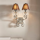 INTERIORS 1900 Oksana Nickel Twin Wall & Chocolate Shades