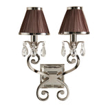 INTERIORS 1900 Oksana Nickel Twin Wall & Chocolate Shades