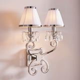 INTERIORS 1900 Oksana Nickel Twin Wall & White Shades