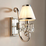 INTERIORS 1900 Oksana Nickel Single Wall & White Shade