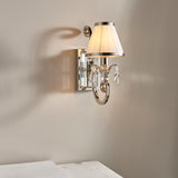 INTERIORS 1900 Oksana Nickel Single Wall & White Shade