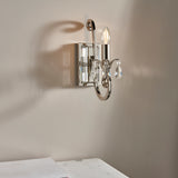 INTERIORS 1900 Oksana Nickel Single Wall & White Shade