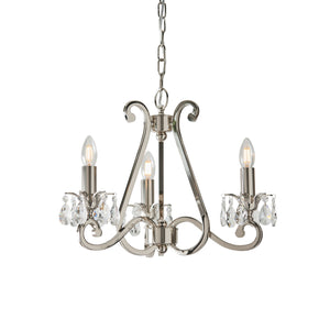 INTERIORS 1900 Oksana Nickel 3Lt Pendant