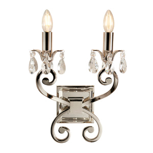 INTERIORS 1900 Oksana Nickel Twin Wall Light