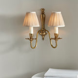 INTERIORS 1900 Asquith Twin Wall Light & Beige Shades