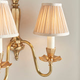 INTERIORS 1900 Asquith Twin Wall Light & Beige Shades