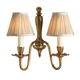 INTERIORS 1900 Asquith Twin Wall Light & Beige Shades