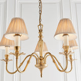 INTERIORS 1900 Asquith 5Lt Pendant & Beige Shades