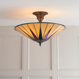 TIFFANY Dark Star Large 3Lt Semi Flush