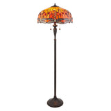 TIFFANY Dragonfly Flame Floor Lamp