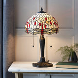 TIFFANY Dragonfly Beige Small Table Lamp