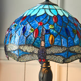 TIFFANY Dragonfly Blue Small Table Lamp