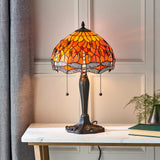 TIFFANY Dragonfly Flame Small Table Lamp