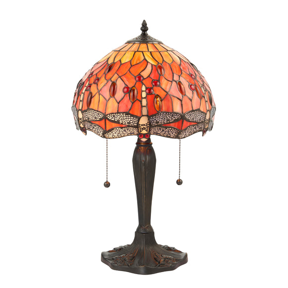 TIFFANY Dragonfly Flame Small Table Lamp