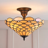 TIFFANY Pearl Medium 3Lt Semi Flush