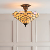 TIFFANY Pearl Medium 3Lt Semi Flush