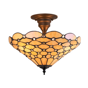 TIFFANY Pearl Medium 3Lt Semi Flush