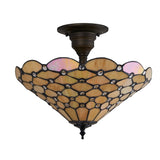 TIFFANY Pearl Medium 3Lt Semi Flush