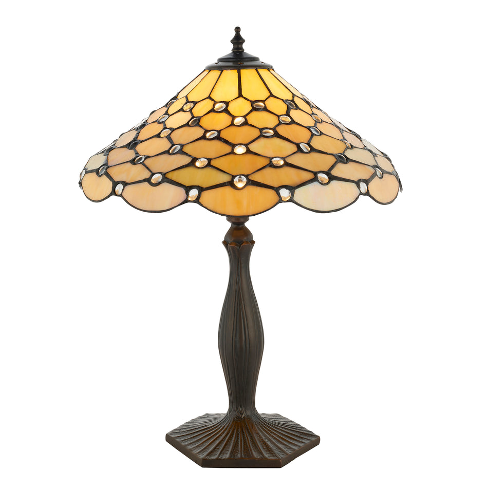 TIFFANY Pearl Medium Stained Glass Table Lamp