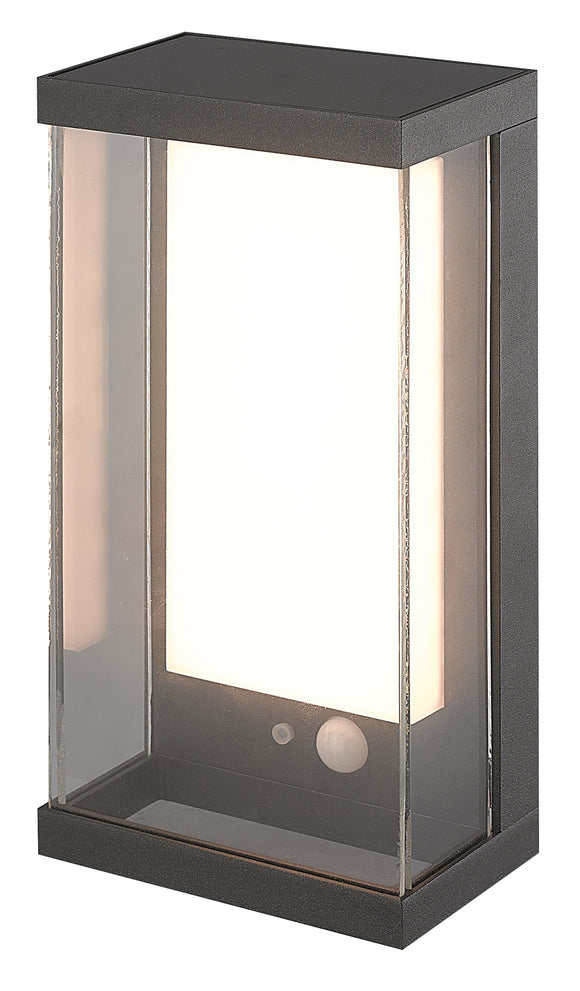 SEARCHLIGHT SOLAR Wall Light - Aluminium & Frost Polycarbonate