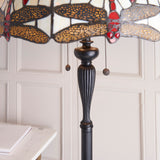 TIFFANY Dragonfly Beige Floor Lamp