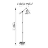 TIFFANY Dark Star Task Floor Lamp