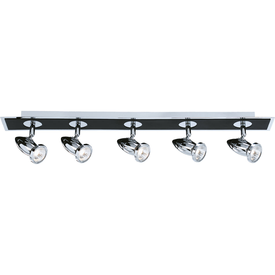 SEARCHLIGHT COMET 5Lt Bar Spotlight - Matt Black & Polished Chrome Metal
