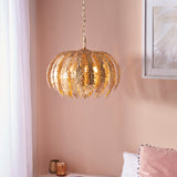 ENDON Delphine 3Lt Pendant - Gold Leaf