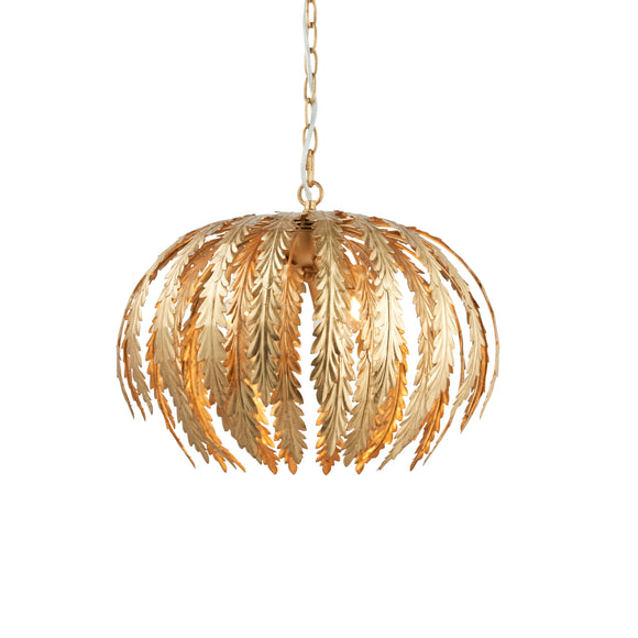 ENDON Delphine 3Lt Pendant - Gold Leaf