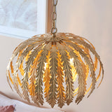 ENDON Delphine 3Lt Pendant - Gold Leaf