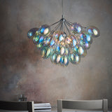 ENDON Infinity 6Lt Pendant - Chrome plated with reflective iridescent glass shades