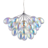 ENDON Infinity 6Lt Pendant - Chrome plated with reflective iridescent glass shades