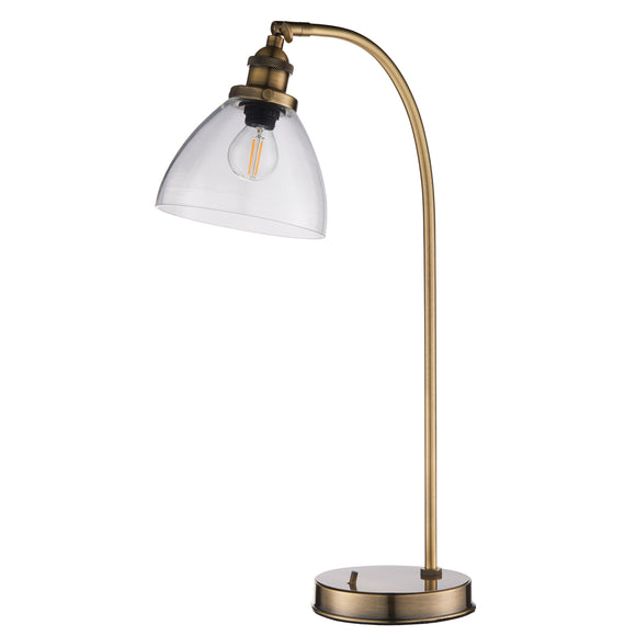 ENDON Hansen Task Table Lamp - Antique Brass