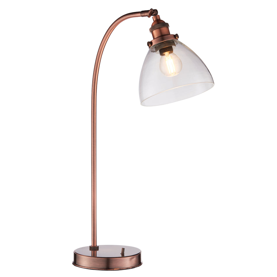 Hansen Task Table Lamp - Resto Style, Aged Copper
