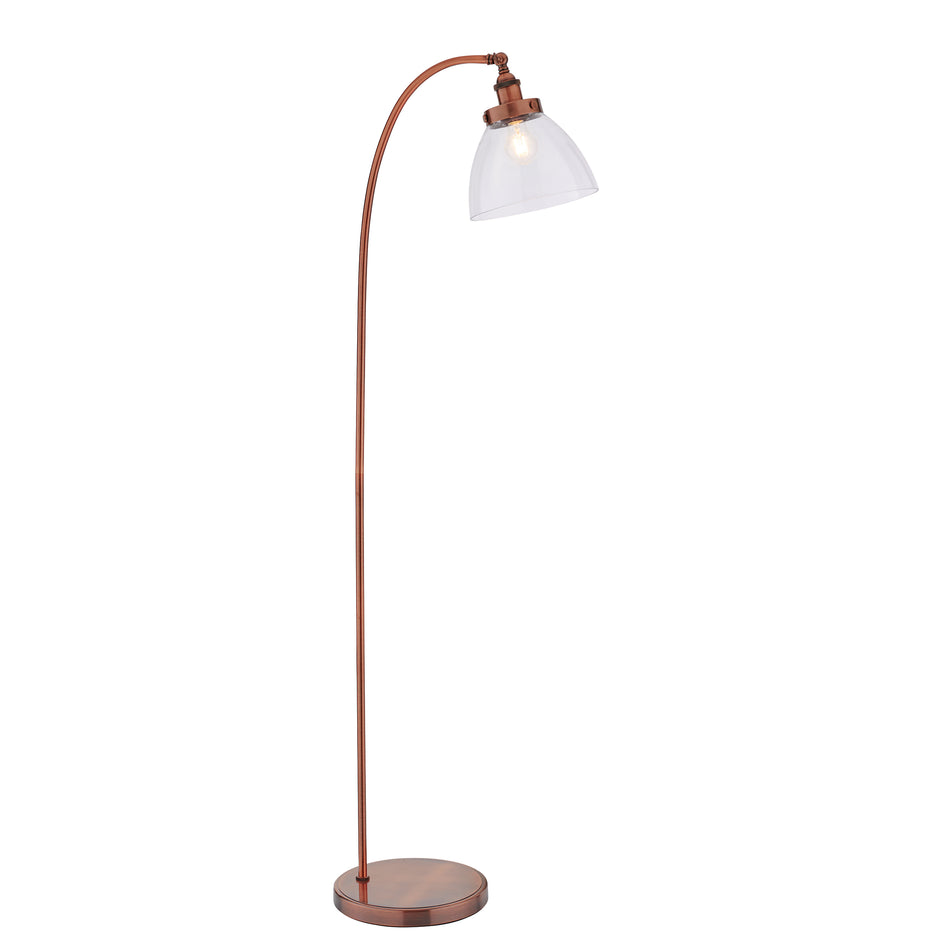 Hansen Task Floor Lamp - Resto Style, Aged Cooper