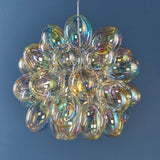 ENDON Infinity Pendant - Chrome and iridescent glass shades