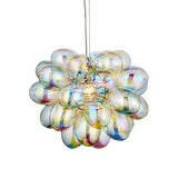 ENDON Infinity Pendant - Chrome and iridescent glass shades