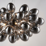 ENDON Infinity 8Lt Pendant - Black chrome with electro plated glass shades