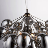 ENDON Infinity 6Lt Pendant - Black chrome with electro plated glass shades