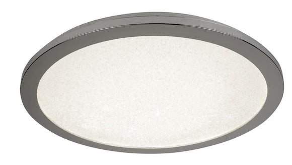 SEARCHLIGHT SCILLY LED Flush - Chrome & Crystal Sand